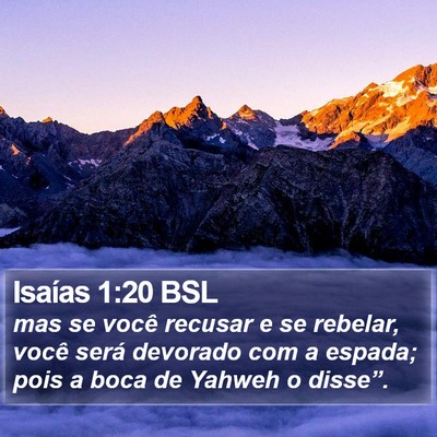 Isaías 1:20 BSL Bible Verse Image