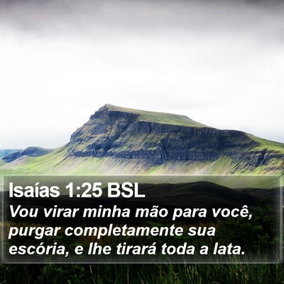 Isaías 1:25 BSL Bible Verse Image