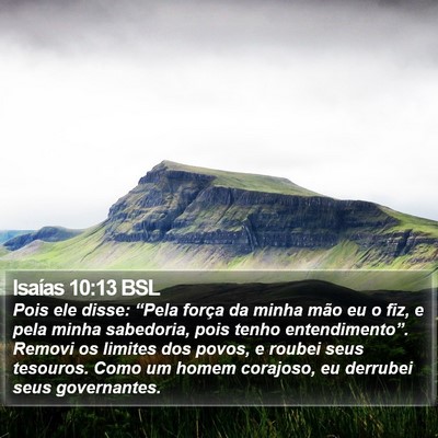 Isaías 10:13 BSL Bible Verse Image