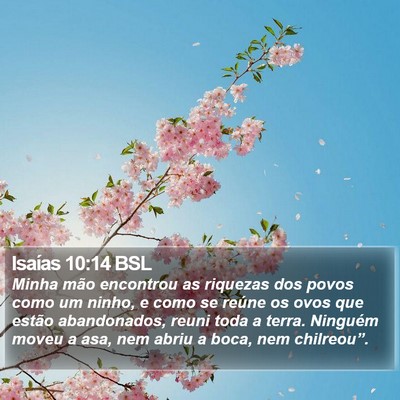 Isaías 10:14 BSL Bible Verse Image