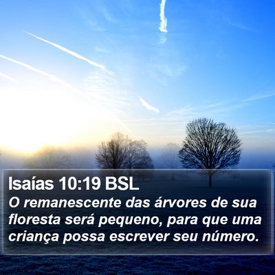 Isaías 10:19 BSL Bible Verse Image