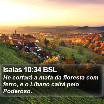 Isaías 10:34 BSL Bible Verse Image