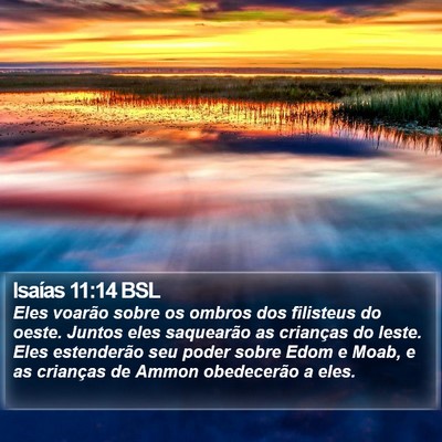 Isaías 11:14 BSL Bible Verse Image