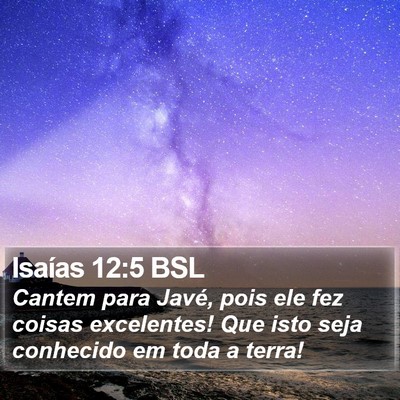 Isaías 12:5 BSL Bible Verse Image