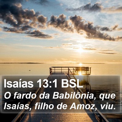 Isaías 13:1 BSL Bible Verse Image