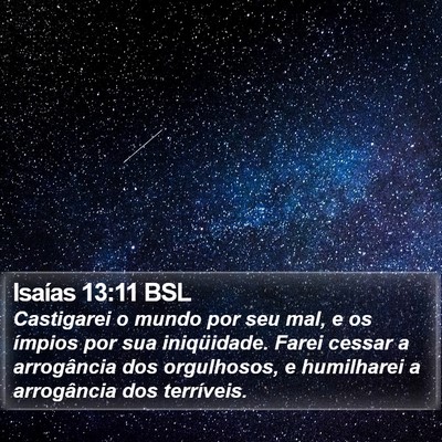 Isaías 13:11 BSL Bible Verse Image