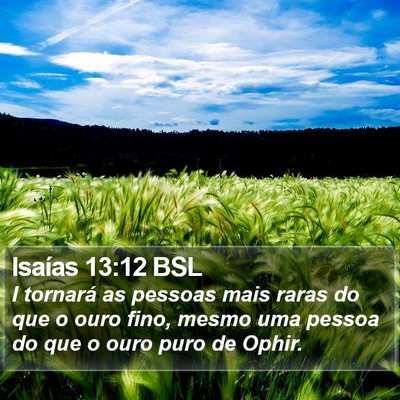 Isaías 13:12 BSL Bible Verse Image
