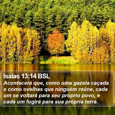 Isaías 13:14 BSL Bible Verse Image