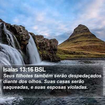 Isaías 13:16 BSL Bible Verse Image