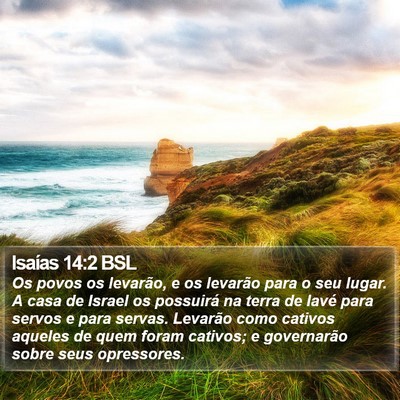 Isaías 14:2 BSL Bible Verse Image