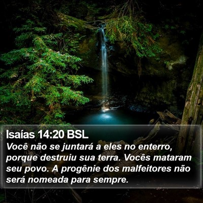 Isaías 14:20 BSL Bible Verse Image