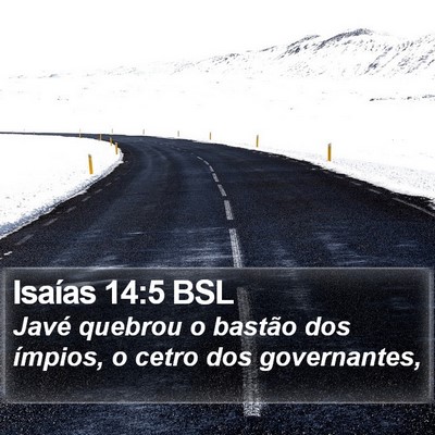 Isaías 14:5 BSL Bible Verse Image