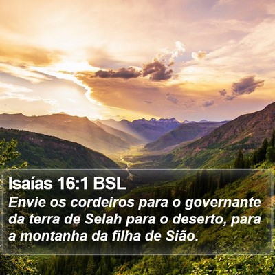 Isaías 16:1 BSL Bible Verse Image