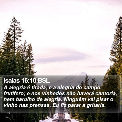 Isaías 16:10 BSL Bible Verse Image