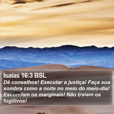 Isaías 16:3 BSL Bible Verse Image