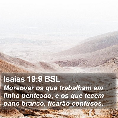 Isaías 19:9 BSL Bible Verse Image