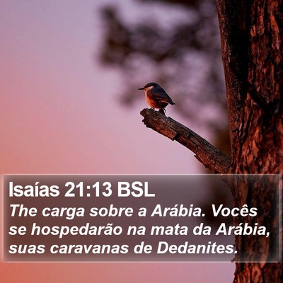 Isaías 21:13 BSL Bible Verse Image