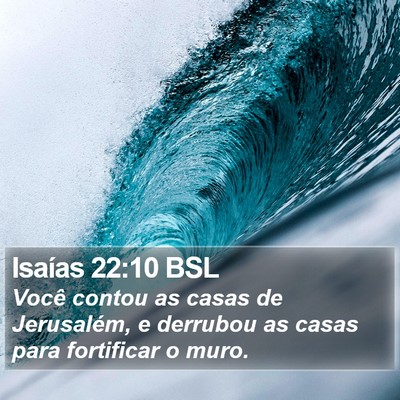 Isaías 22:10 BSL Bible Verse Image