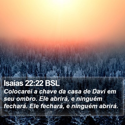 Isaías 22:22 BSL Bible Verse Image