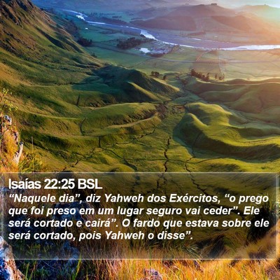 Isaías 22:25 BSL Bible Verse Image