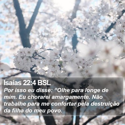 Isaías 22:4 BSL Bible Verse Image
