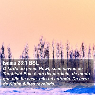 Isaías 23:1 BSL Bible Verse Image