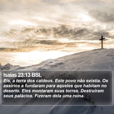 Isaías 23:13 BSL Bible Verse Image