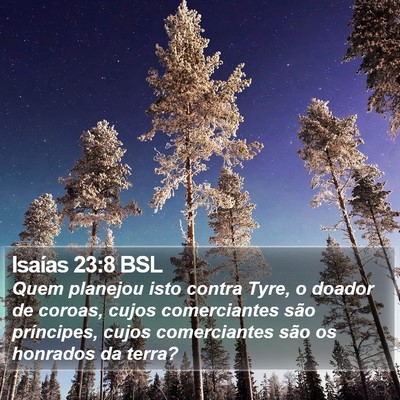Isaías 23:8 BSL Bible Verse Image