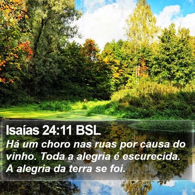 Isaías 24:11 BSL Bible Verse Image