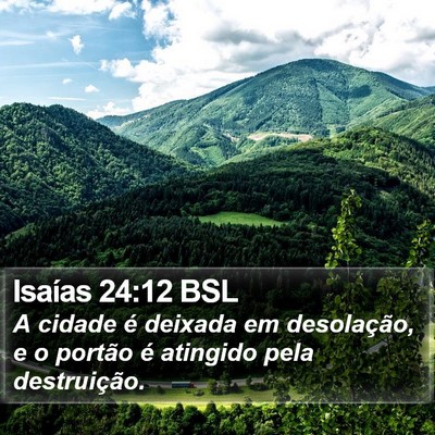 Isaías 24:12 BSL Bible Verse Image