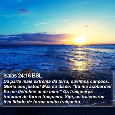 Isaías 24:16 BSL Bible Verse Image