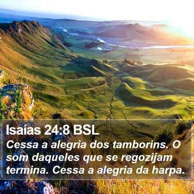 Isaías 24:8 BSL Bible Verse Image