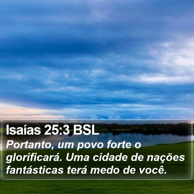 Isaías 25:3 BSL Bible Verse Image