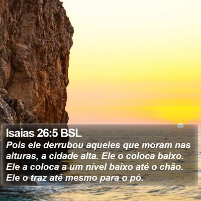 Isaías 26:5 BSL Bible Verse Image