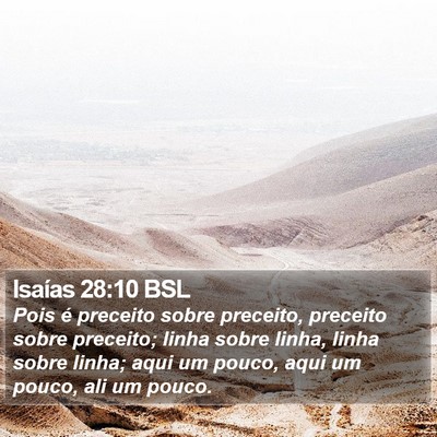 Isaías 28:10 BSL Bible Verse Image