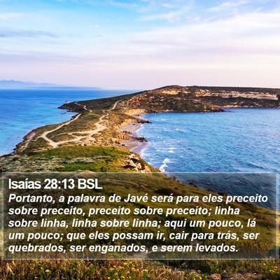 Isaías 28:13 BSL Bible Verse Image