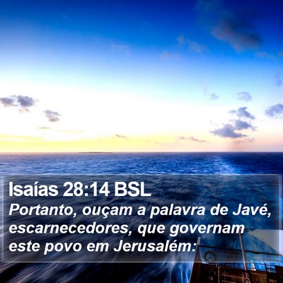 Isaías 28:14 BSL Bible Verse Image