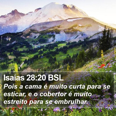 Isaías 28:20 BSL Bible Verse Image
