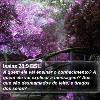 Isaías 28:9 BSL Bible Verse Image