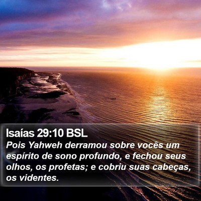 Isaías 29:10 BSL Bible Verse Image