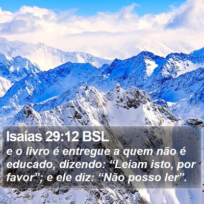 Isaías 29:12 BSL Bible Verse Image