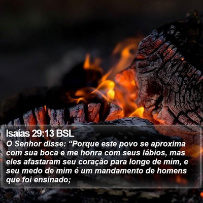 Isaías 29:13 BSL Bible Verse Image