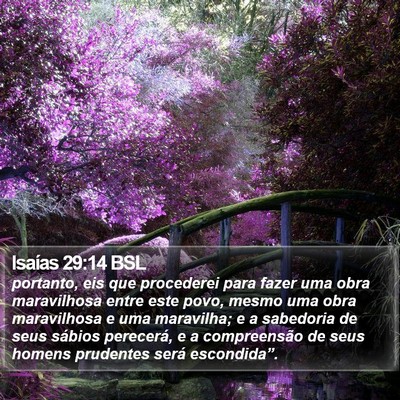 Isaías 29:14 BSL Bible Verse Image