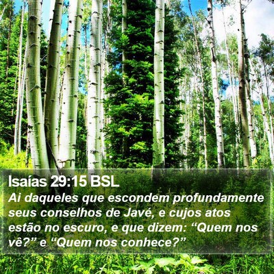 Isaías 29:15 BSL Bible Verse Image