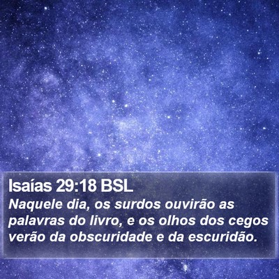 Isaías 29:18 BSL Bible Verse Image