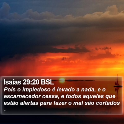 Isaías 29:20 BSL Bible Verse Image