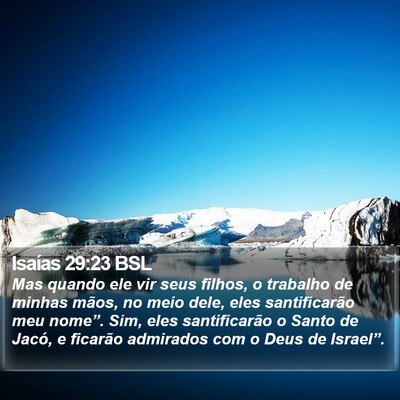 Isaías 29:23 BSL Bible Verse Image