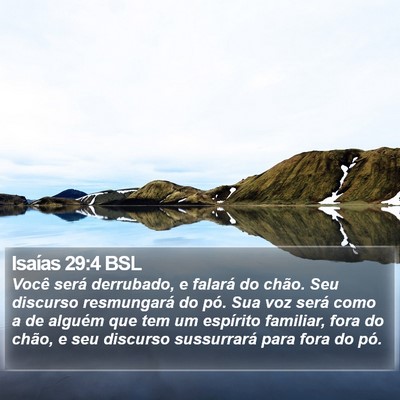 Isaías 29:4 BSL Bible Verse Image