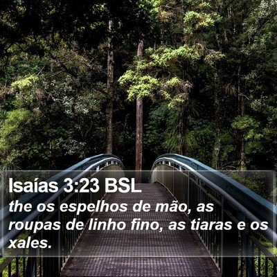 Isaías 3:23 BSL Bible Verse Image