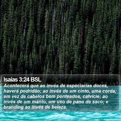 Isaías 3:24 BSL Bible Verse Image